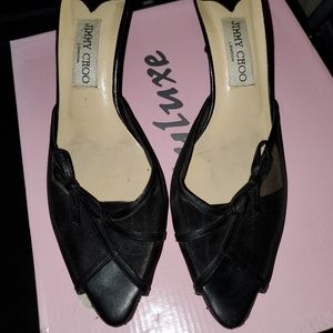 Black Jimmy Choo slingback heels